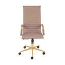 Ver imagem 2 de Cadeira de Escritório Giratoria Eames Caramelo - Alta - Dourado Matte