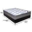 Ver imagem 3 de Cama Box Preto e Colchão Iso Superpocket Molas Ensacadas Casal Ortobom