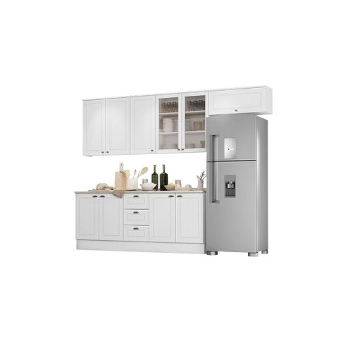Cozinha Modulada Americana com 7 Peças Branco Hp - Henn
