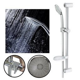 Ducha Chuveiro de Mão Com Suporte Ajustavel Saboneteira Flexivel Banheiro Casa - 1