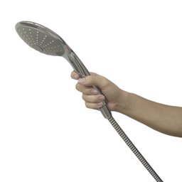Ducha Chuveiro de Mão Com Suporte Ajustavel Saboneteira Flexivel Banheiro Casa - 4