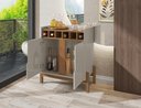 Ver imagem 3 de Adega Bar Lizz 2 Portas Off White/cedro