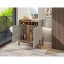 Ver imagem 3 de Adega Bar Lizz 2 Portas Off White/cedro