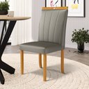 Ver imagem 6 de Kit com 6 Cadeiras Aurora Madeira Maciça Estofadas para Mesa de Jantar Veludo Chumbo 109