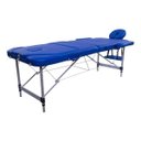 Ver imagem 1 de Maca Portátil Dobrável e Reclinável Pelegrin PEL-2533 em Couro PU Azul