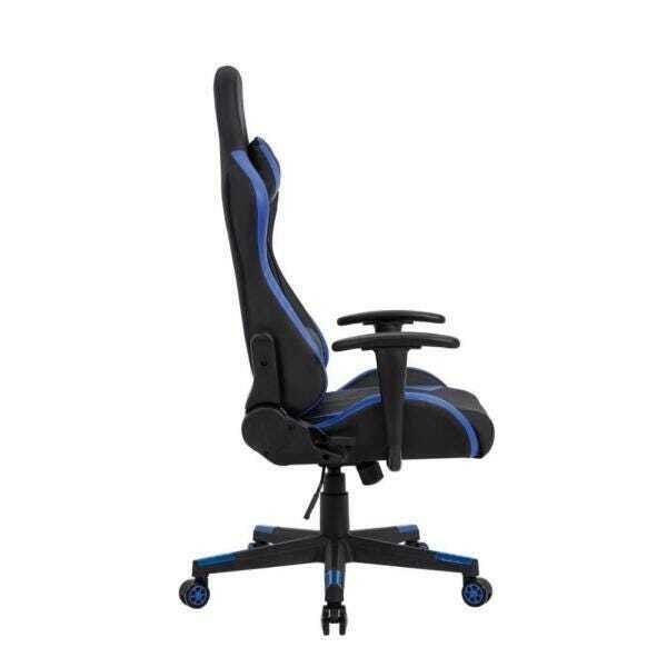 Cadeira Gamer Pelegrin em Couro Pu Reclinável PEL-3019 Azul - 3