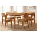 Ver imagem 1 de Sala Jantar Mesa Londrina Tampo Curvo 180cm+6 Cadeiras Havana Naturale - Linho Bege - Rufato