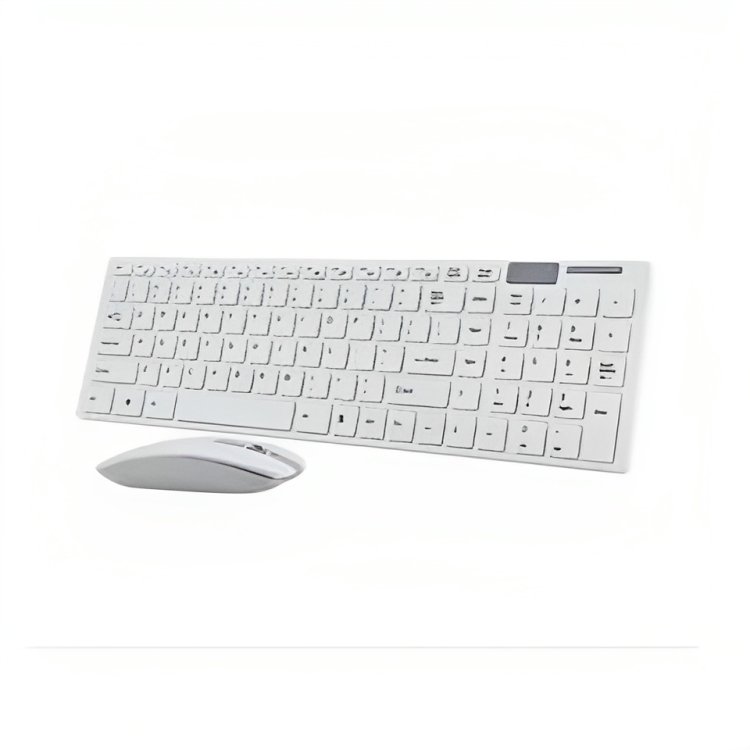 Teclado Keyboard da Marca Verde Wirelles Branco com Mouse Kit Teclado + Mouse sem Fio Verde Ley-171/