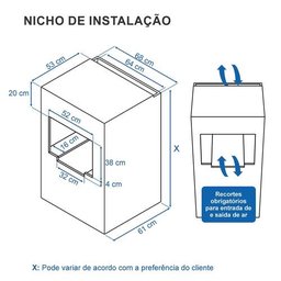 FORNO ELETRICO DE EMBUTIR 45L GRAND GOURMET BRANCO 127 V - 4