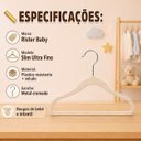 Ver imagem 2 de Kit 100 Cabide Infantil Bebê Veludo Antideslizante Rister Baby