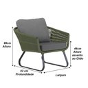 Ver imagem 4 de Conjunto de Poltronas, Namoradeira e Mesa Milão em Alumínio com Almofadas Impermeáveis para Trama Or