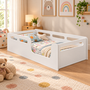 Ver imagem 1 de Cama Infantil Montessoriana MDF com Colchão Pro Dormir Pelmex 40x73x153cm Branco