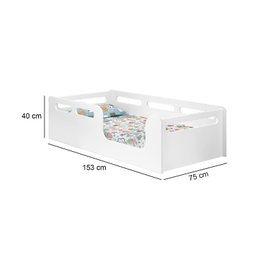 Cama Juvenil Montesssoriana 100% Mdf com Colchao Juvenil Prodormir Pelmex - 3