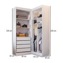 Ver imagem 2 de Closet Casal Salvo 4 Gavetas 7 Prateleiras Branco - Pnr Móveis