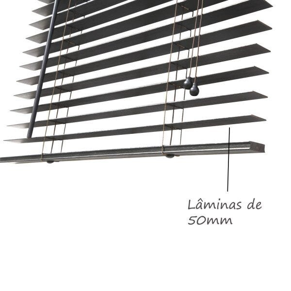 Persiana Horizontal de Madeira com Bandô 80cm x 90cm Isadora Design - 6
