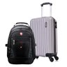 Kit Mala de Viagem de Bordo Londres Prata+ Mochila Executiva Interlagos Swiss Move - 1