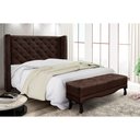 Ver imagem 3 de Cabeceira Cama Box King 195cm e Recamier Vicenza Suede Café S04 - D'Rossi