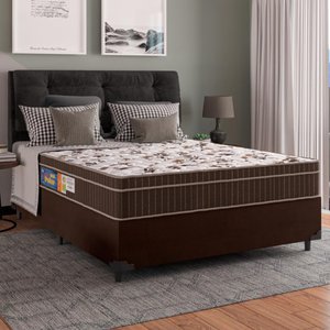 Cama Box Casal com Colchão Espuma D28 Orthoface Polar 138x188 cm