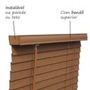 Ver imagem 5 de Persiana Horizontal de Madeira com Bandô 235cm x 100cm Isadora Design