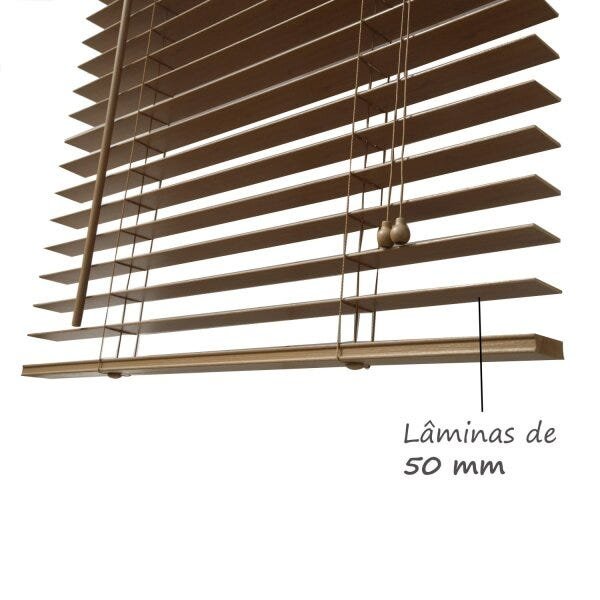 Persiana Horizontal de Madeira com Bandô 235cm x 160cm Isadora Design - 6