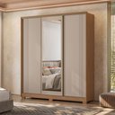 Ver imagem 3 de Guarda Roupa Casal Dallas com Espelho 3 Portas Moval:Carvalho Fendi