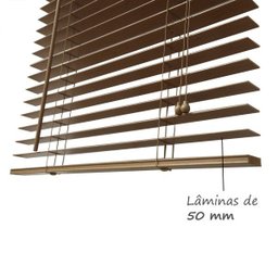 Persiana Horizontal de Madeira com Bandô 60cm x 50cm Isadora Design - 6 Persiana Horizontal de Madeira com Bandô 60cm x 50cm Isadora Design - 6
