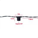 Ver imagem 3 de 15 Metros Varal de Luzes Festão Cordão Soquete E27 Bivolt