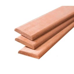 Kit Guarnição Dois Lados 7cm Porta Vista Lisa Madeira Tauari - 1