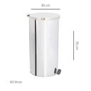 Ver imagem 3 de Lixeira em Aço Inox 60l Pedal Redonda