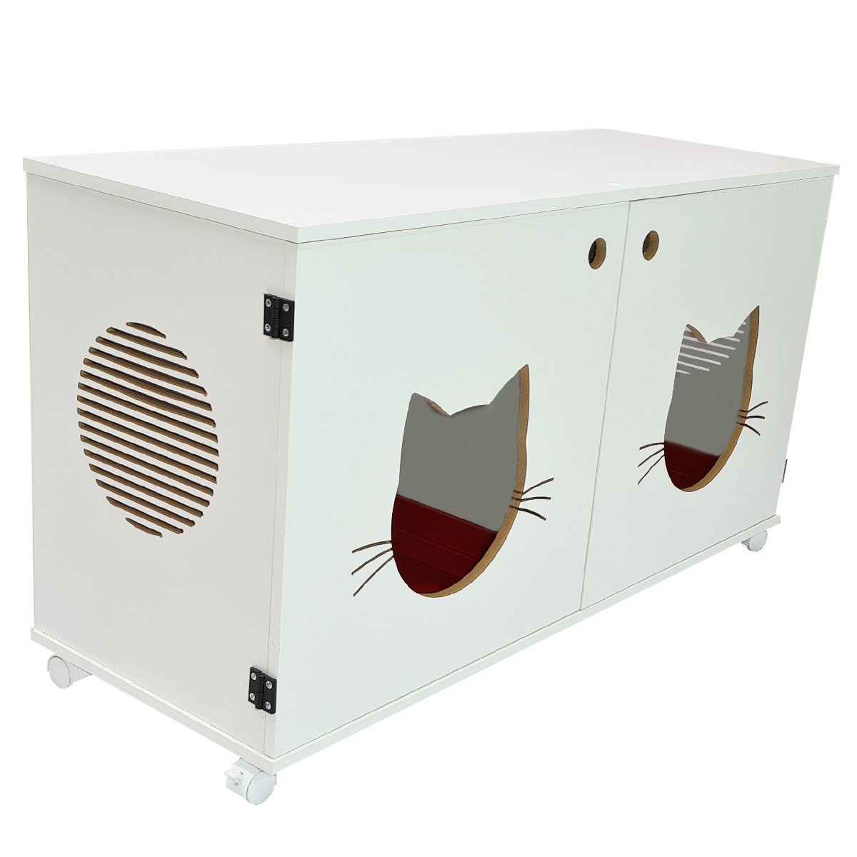 Sanitário para gatos caixa de areia gatil Félix grande duplo - 1