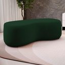 Ver imagem 7 de Kit 02 Puffs Decorativos Living Aisha Orgânico 02 Lugares Veludo Verde Escuro - Desk Design
