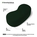 Ver imagem 6 de Kit 02 Puffs Decorativos Living Aisha Orgânico 02 Lugares Veludo Verde Escuro - Desk Design