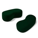 Ver imagem 1 de Kit 02 Puffs Decorativos Living Aisha Orgânico 02 Lugares Veludo Verde Escuro - Desk Design