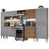 Armário de Cozinha Completa 325cm Rustic/cinza Emilly Madesa 02 - 2