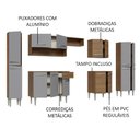 Ver imagem 4 de Armário de Cozinha Completa 325cm Rustic/cinza Emilly Madesa 02