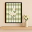 Ver imagem 1 de Quadro Infantil Country Patinho 45x34cm Mold Branca Vidro
