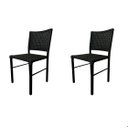 Ver imagem 1 de Kit 2 Cadeiras Camila Corda Náutica e Alumínio Preta