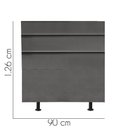 Ver imagem 3 de Cabeceira Argentina Cama Box Solteiro 90 Cm Suede Cinza Escuro