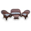 Ver imagem 1 de Conjunto de Sofás Fibra Sintética Tóquio - 1 Sofá 2l + 2 Poltronas + 1 Mesa Centro - Tecido Alanta