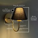 Ver imagem 3 de Arandela Luminaria de Parede Clássico Curvada Decoração Iluminação Casa Sala e Quarto Escritório