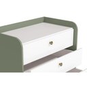 Ver imagem 4 de Cômoda Casal T403 4 Gavetas Branco/Verde Oliva Kappesberg
