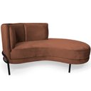 Ver imagem 6 de Chaise Direito Sala de Estar Penélope Base Preto Veludo Terracota - Nexta Casa