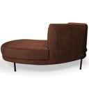 Ver imagem 5 de Chaise Direito Sala de Estar Penélope Base Preto Veludo Terracota - Nexta Casa