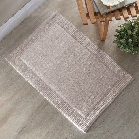 Tapete Banheiro 50x80 Algodão Rosé Suez Kacyumara - Casa k