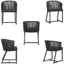 Ver imagem 5 de Mesa com 6 Cadeiras Jantar Noronha Marrom E11 Trama Original Preto