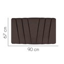 Ver imagem 2 de Painel Estofada Bélgica 90cm Solteiro para Cama Box Quarto Corino Marrom - Gat Magazine