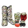 Kit infantil Muay Thai Kickboxing - Luva 6 oz + caneleira 20mm + bandagem 3 metros + protetor bucal - 1