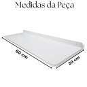 Ver imagem 4 de 2 Prateleiras Multiuso Aço 60cm Fixação de Parede Organização Cozinha Lavanderia Branco
