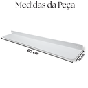 Ver imagem 5 de 2 Prateleiras Multiuso Aço 60cm Fixação de Parede Organização Cozinha Lavanderia Branco