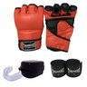 Kit profissional de Mma / Vale Tudo / Ufc / Krav Maga / Hapkido - LUVA MMA + BANDAGEM + PROTETOR - 1